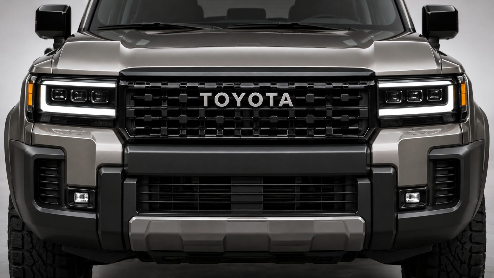 Front grille of a 2026 Toyota Land Cruiser